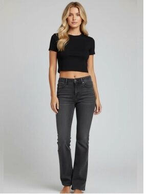 WE THE FREE Shayla Bootcut Black Wash Jeans Size 27